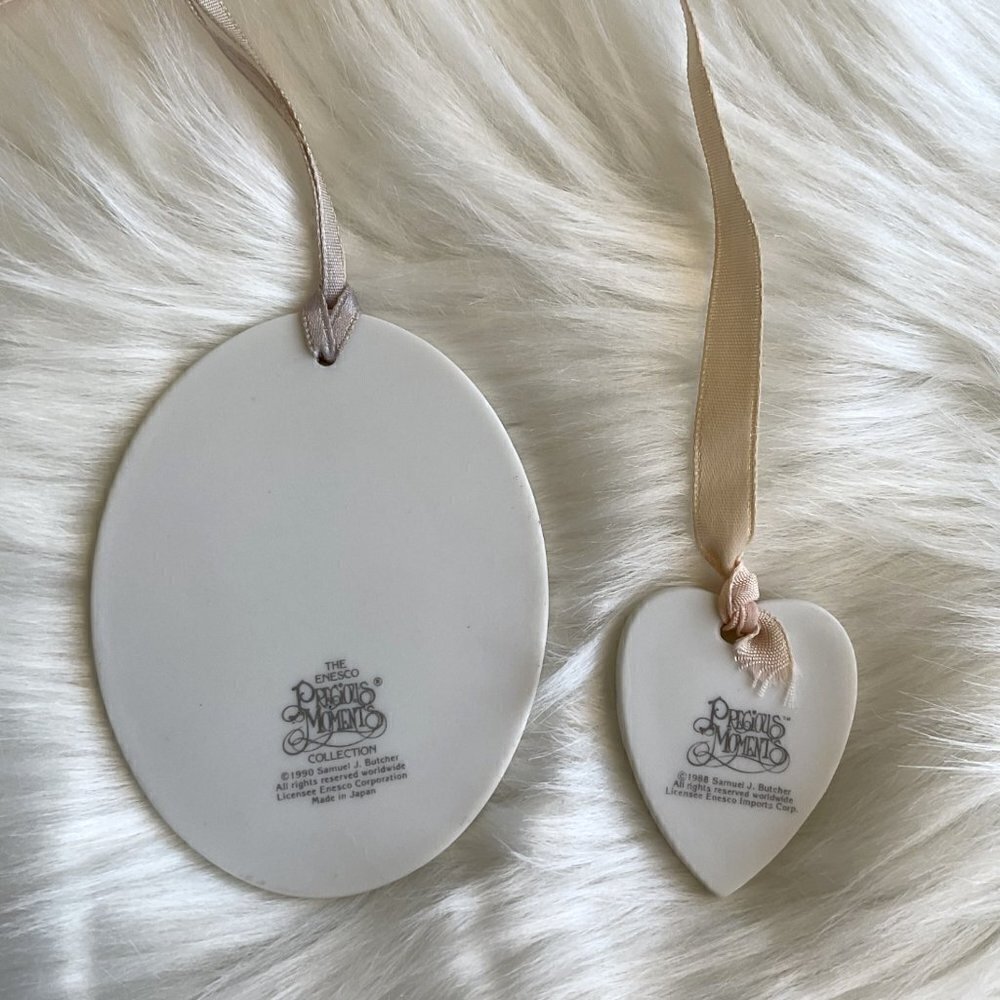 VINTAGE PRECIOUS MOMENTS PORCELAIN ORNAMENT BUNDLE RARE FIND - Picture 4 of 8